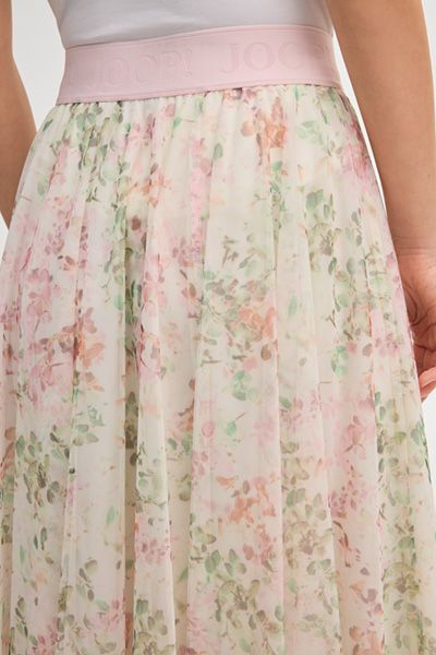 Fließender floral gemusterter Tüll-Midirock