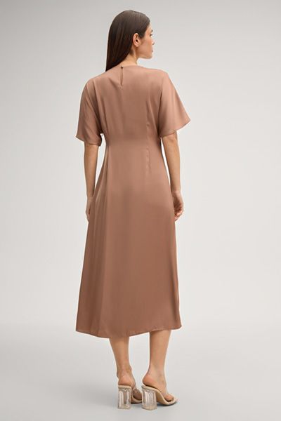Satin-Midikleid mit Twist-Detail