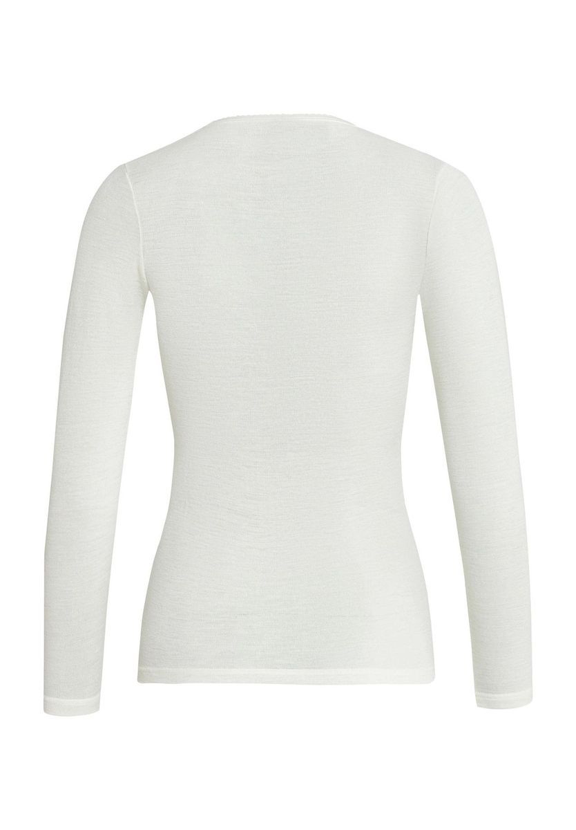 Elegantes Woll-Langarmshirt mit Spitze