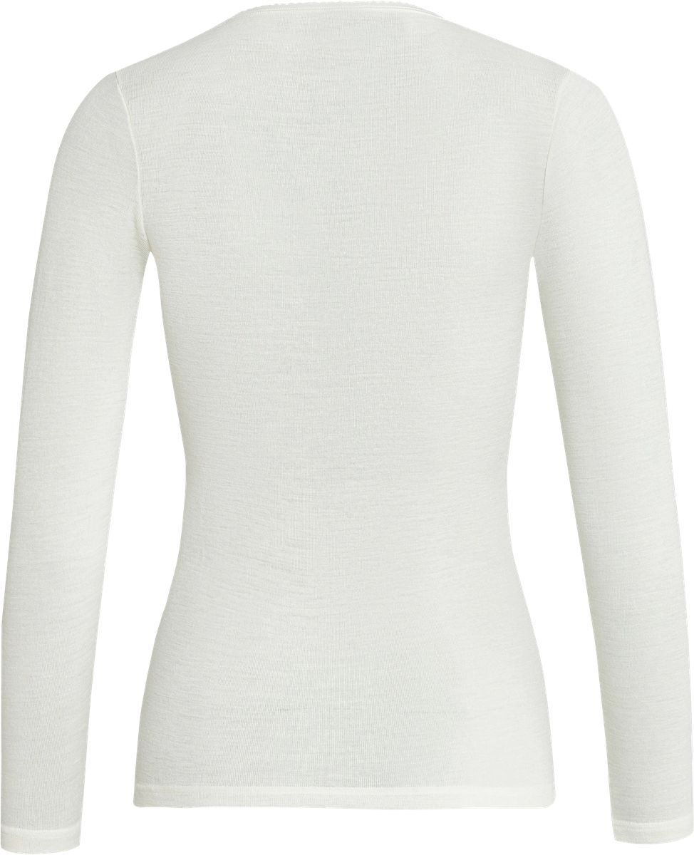Elegantes Woll-Langarmshirt mit Spitze