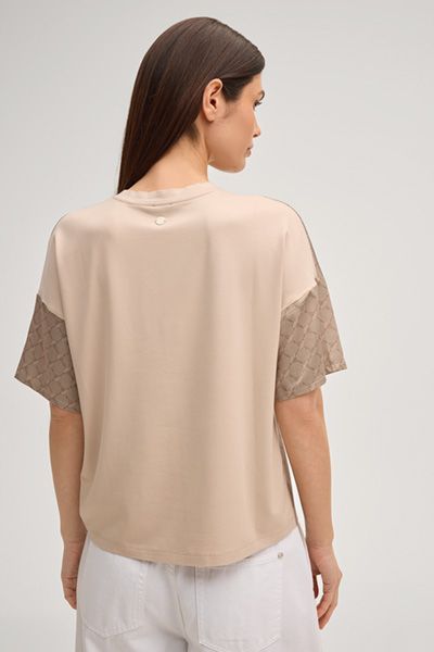Kurzarm-Oberteil mit Allover-Monogramm-Muster