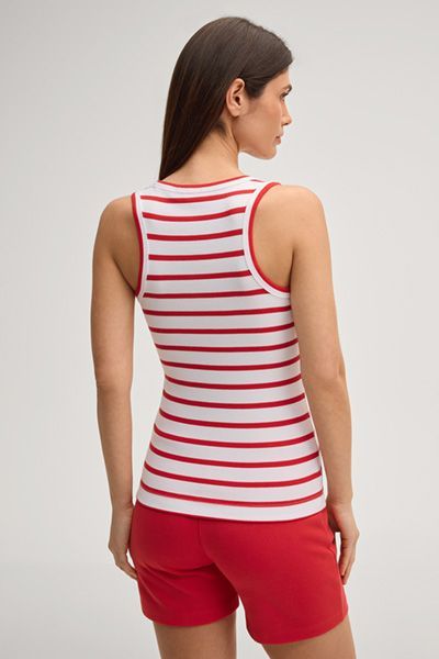 Maritimes gestreiftes Ripp-Tanktop