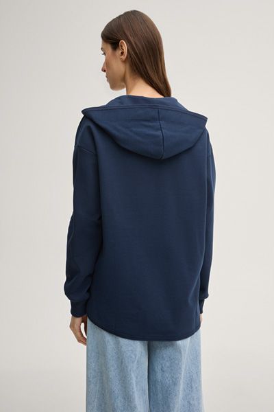Oversized Hoodie mit V-Ausschnitt
