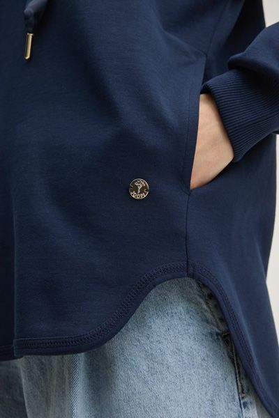 Oversized Hoodie mit V-Ausschnitt