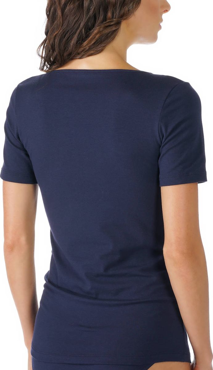 Klassisches Figurbetontes Shirt mit U-Ausschnitt