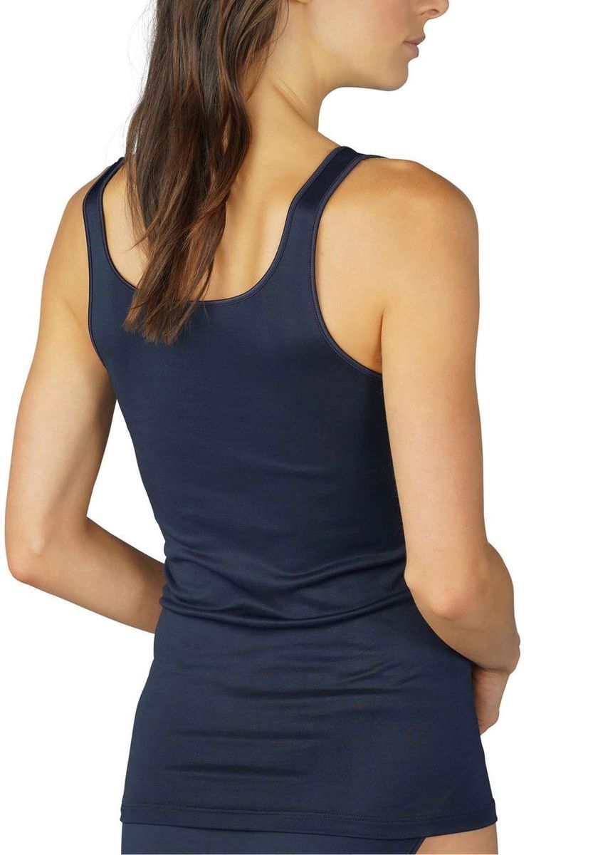 Körpernahes nahtloses Top mit Rundhals