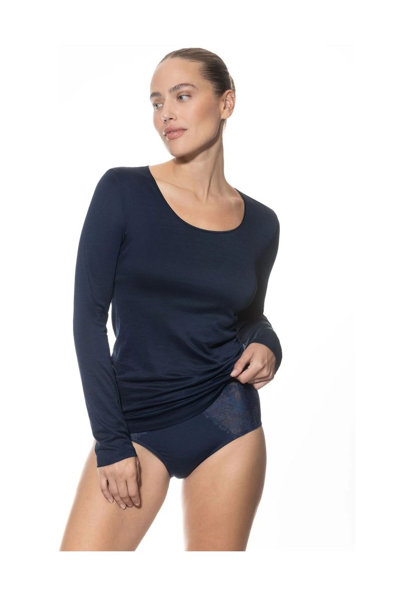 Nahtloses Langarmshirt aus Mikrofaser