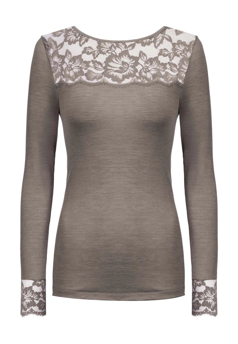 Elegantes Langarmshirt mit Spitzendetails