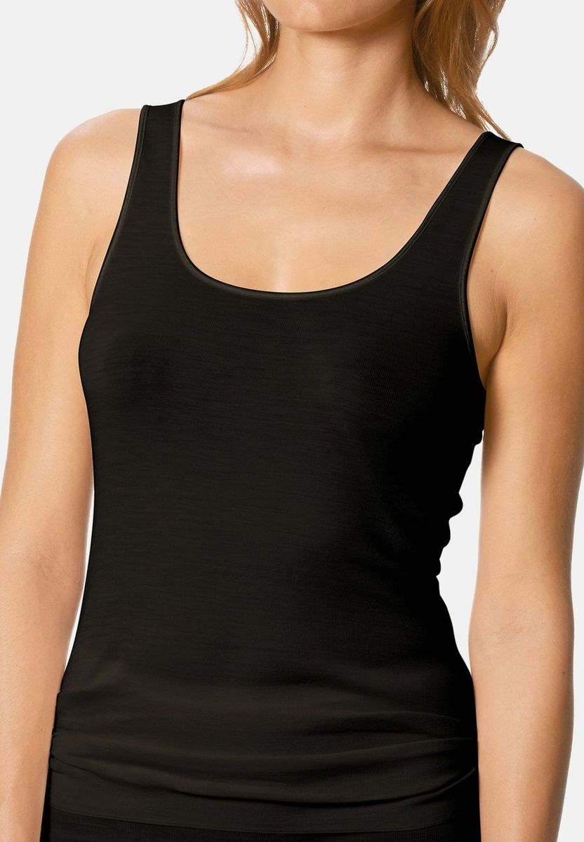 Nahtloses Wolle-Seide-Tanktop