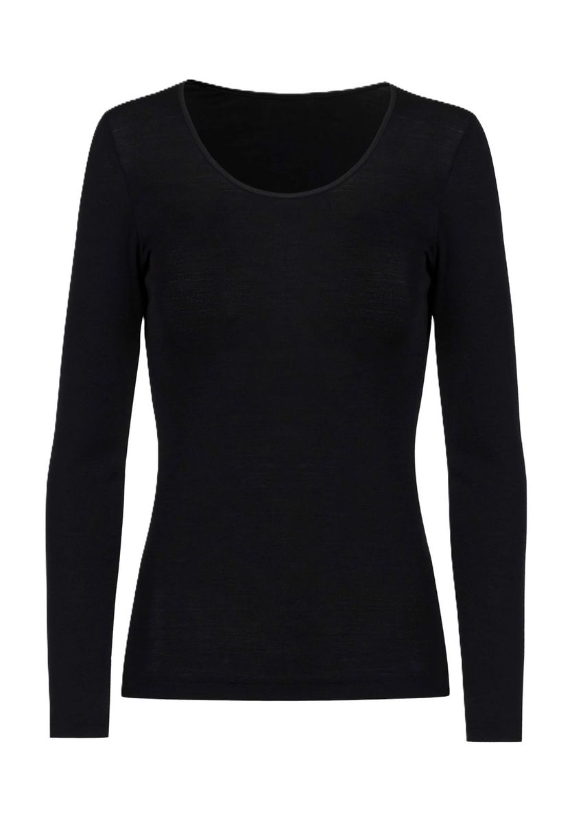 Edles Woll-Seiden-Langarmshirt