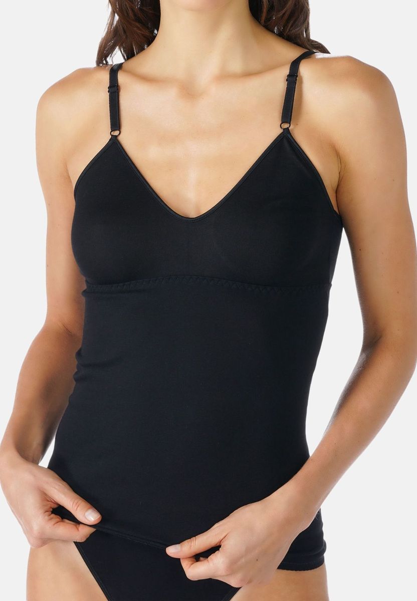 Feinripp-Camisole mit integrierten Cups