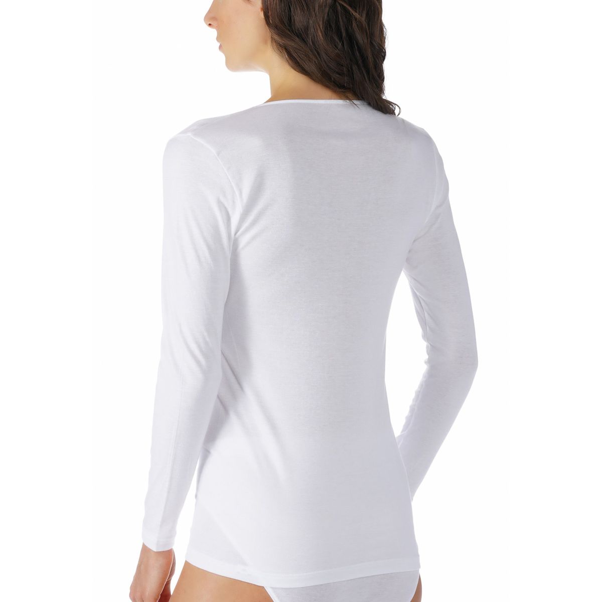 Klassisches Langarmshirt aus Baumwolle