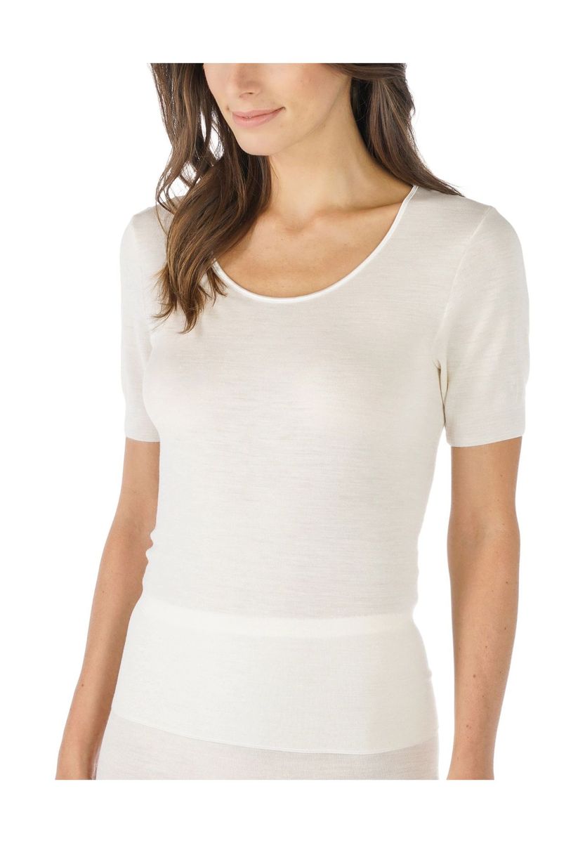 T-Shirt mit Seide und Wolle