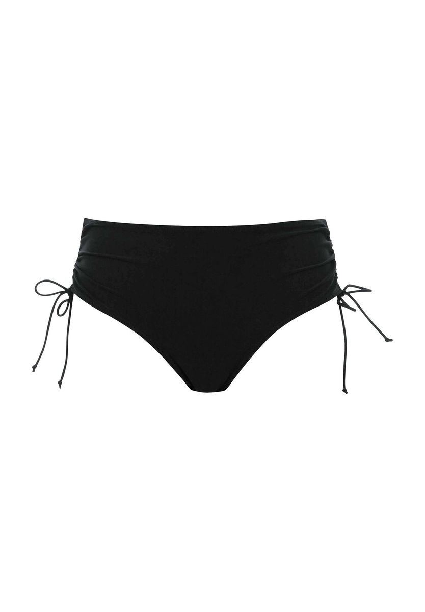 Bikinihose mit Raffungen und Schnürung