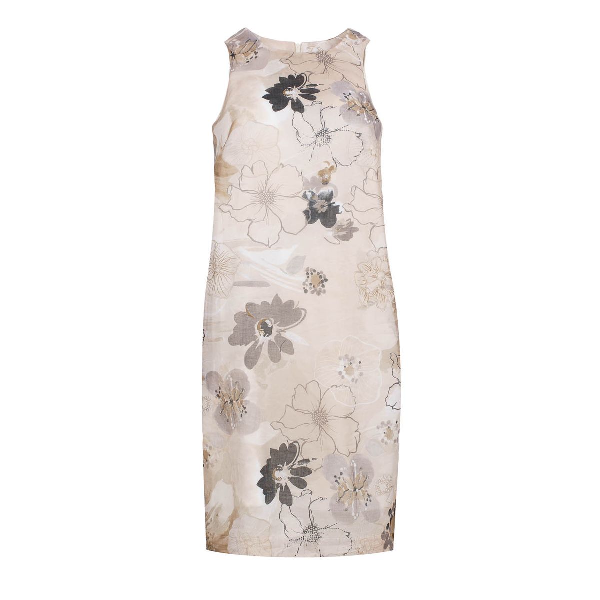 Florales Baumwoll-Popeline Minikleid