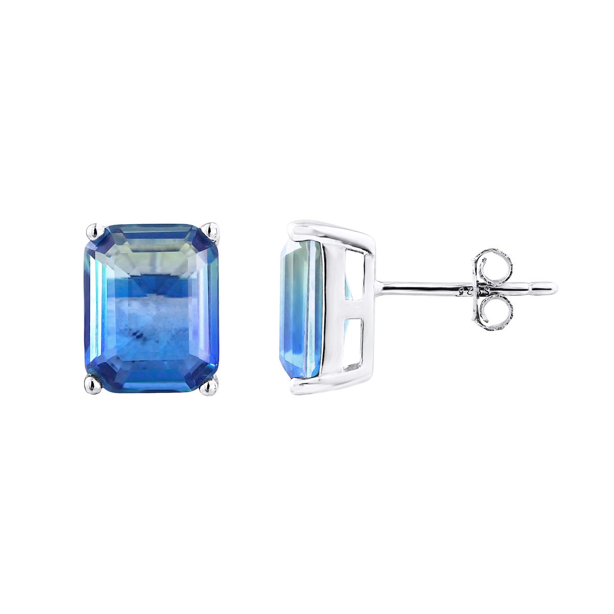 Elegante Ovale Halo-Ohrstecker