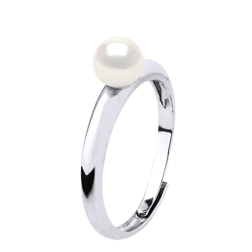 Minimalistischer Ring mit Süßwasser-Zuchtperle