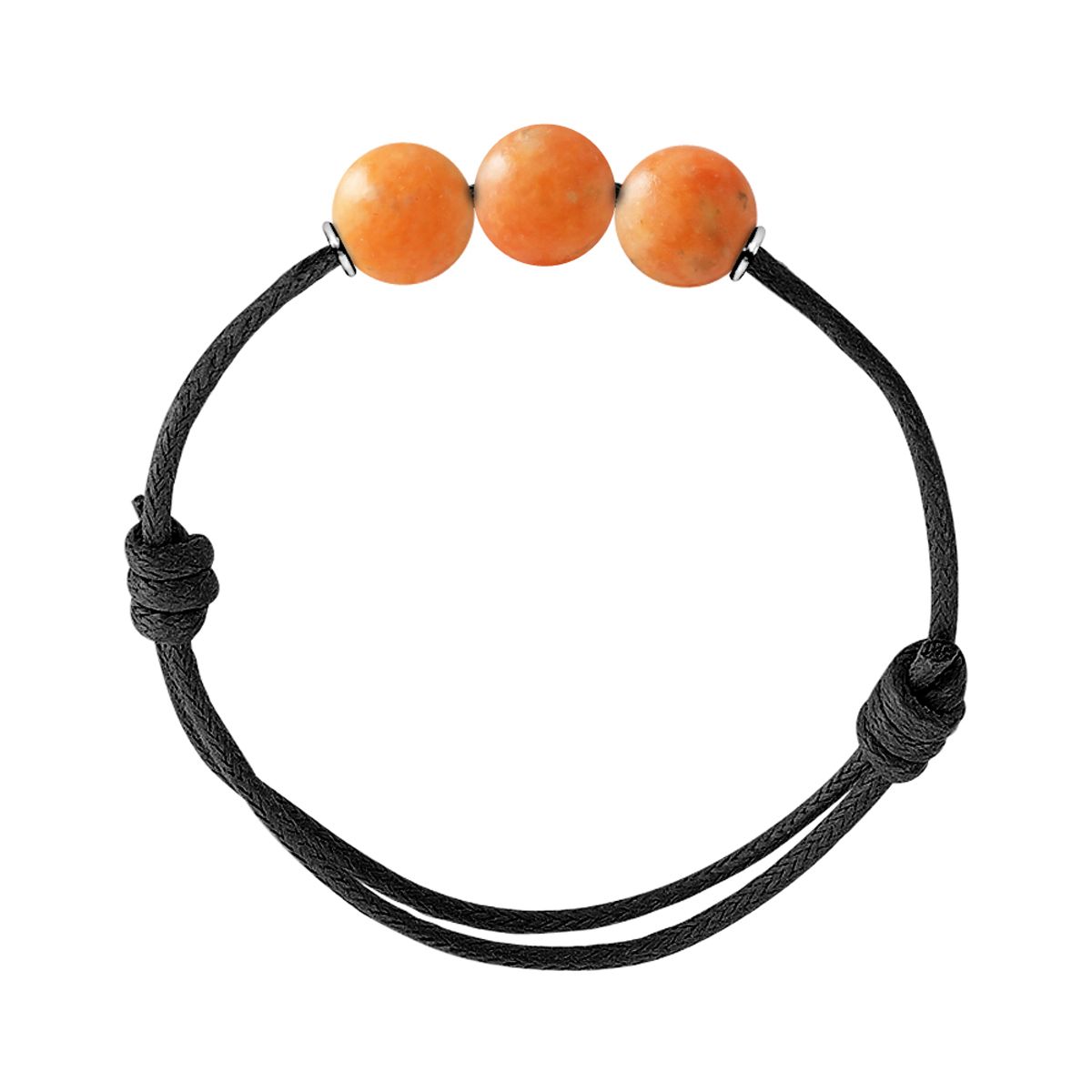 Verstellbares Kordelarmband mit Aventurin-Perlen