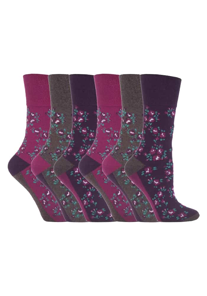 Nicht elastische Socken mit Blumenmuster