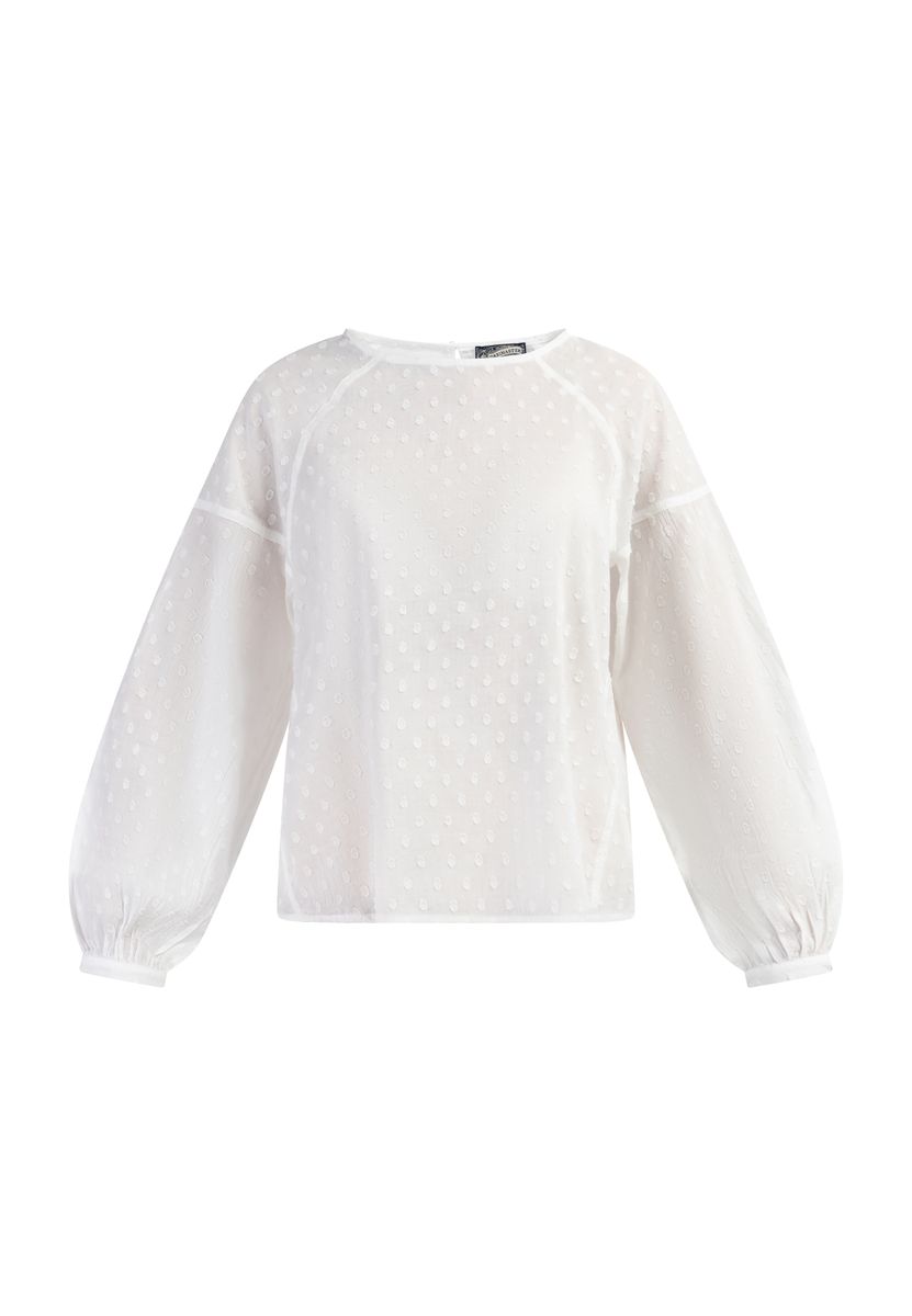 Strukturierte Bluse mit Raglanärmeln