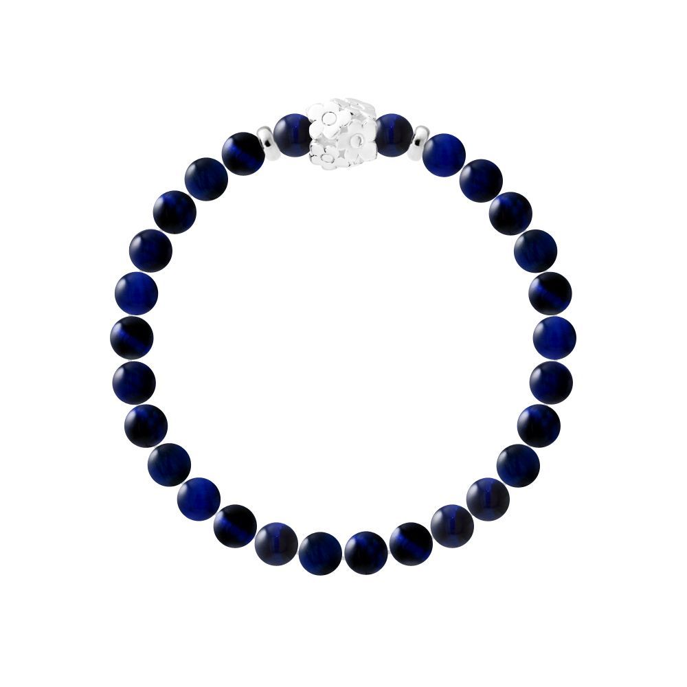 Falcon Eye Armband mit Blumen-Details