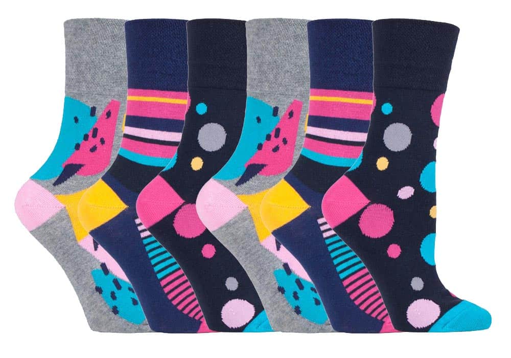 Bunte Gemusterte Socken ohne Gummizug