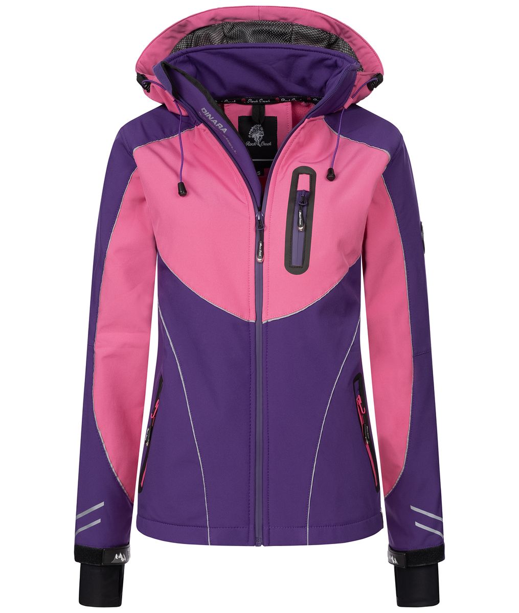Asymmetrische Softshelljacke mit Kapuze