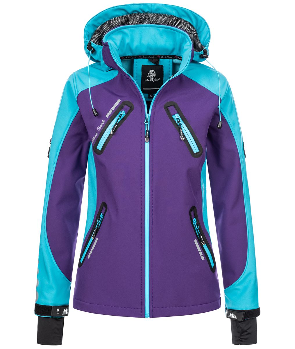 Asymmetrische Softshelljacke mit Kapuze