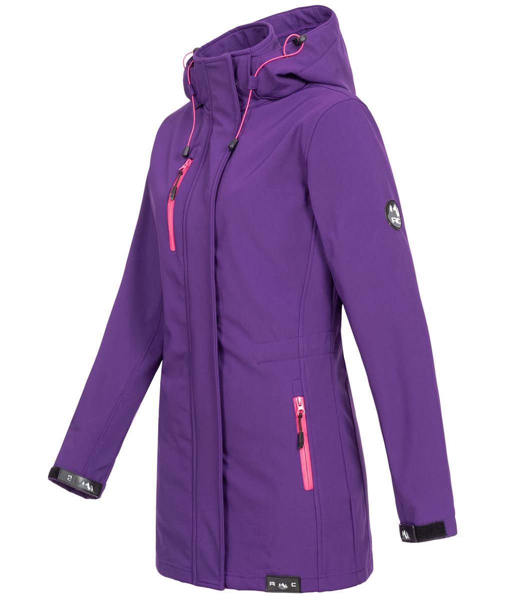 Asymmetrische Softshelljacke mit Kapuze