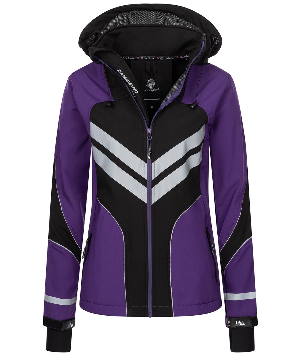 Asymmetrische Softshelljacke mit Kapuze