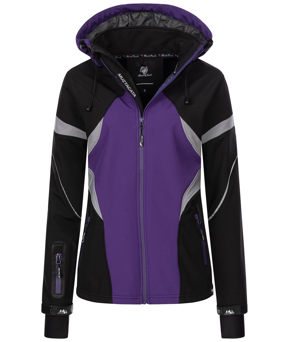 Asymmetrische Softshelljacke mit Kapuze