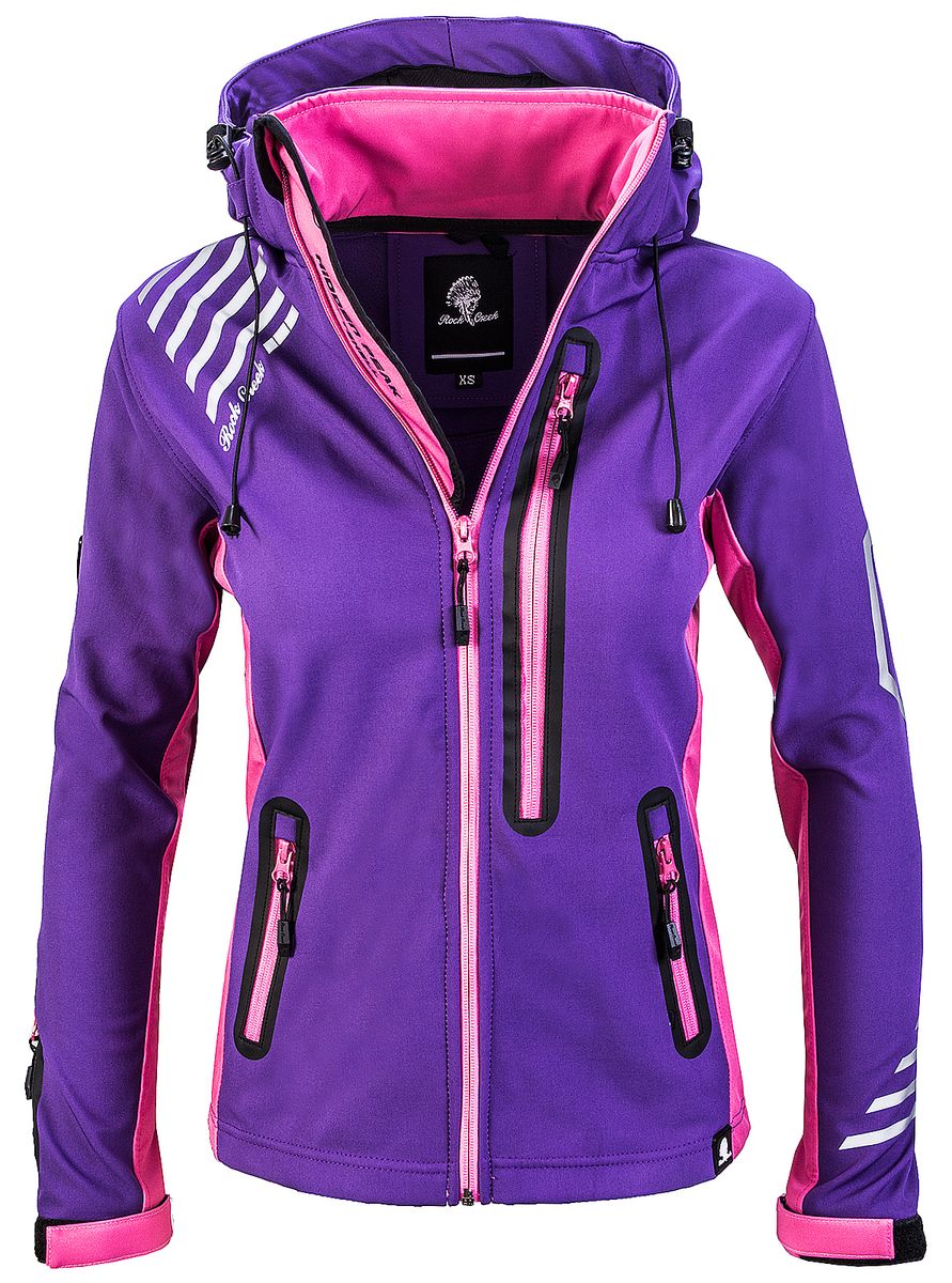 Asymmetrische Softshelljacke mit Kapuze