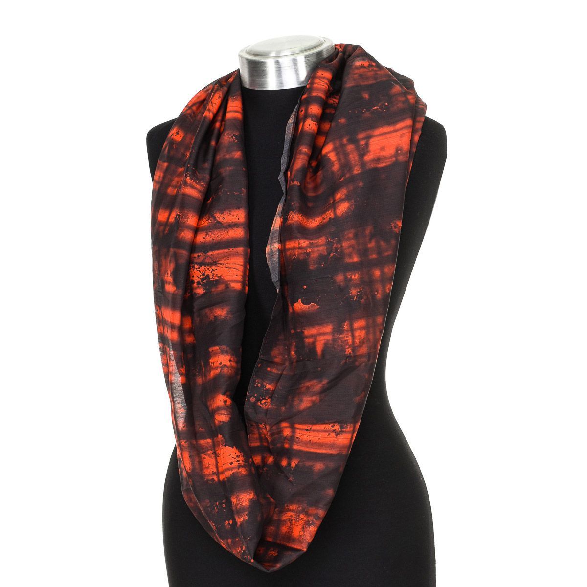 Infinity-Schal mit markantem Used-Look-Print