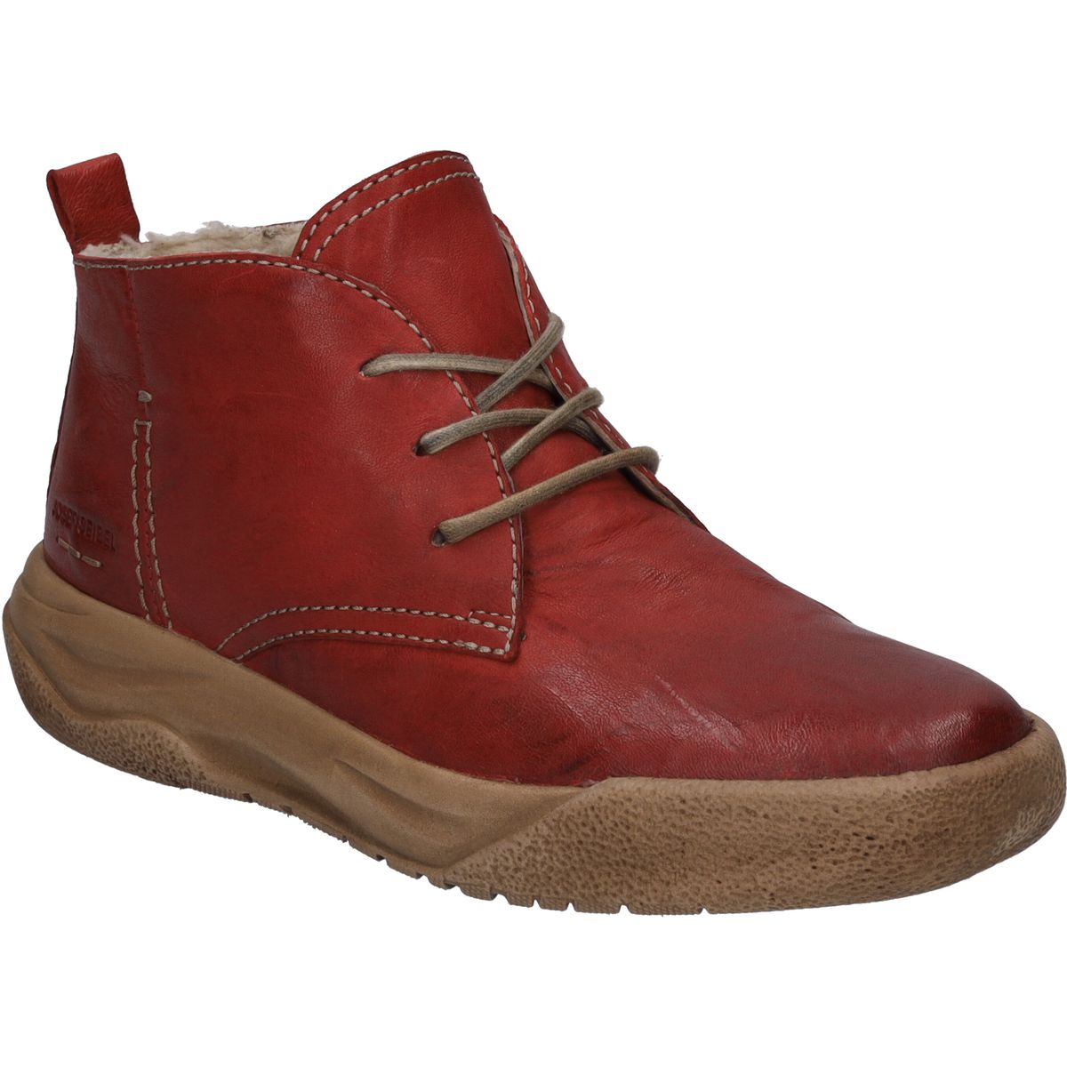 Komfortable Schnürstiefeletten aus Leder