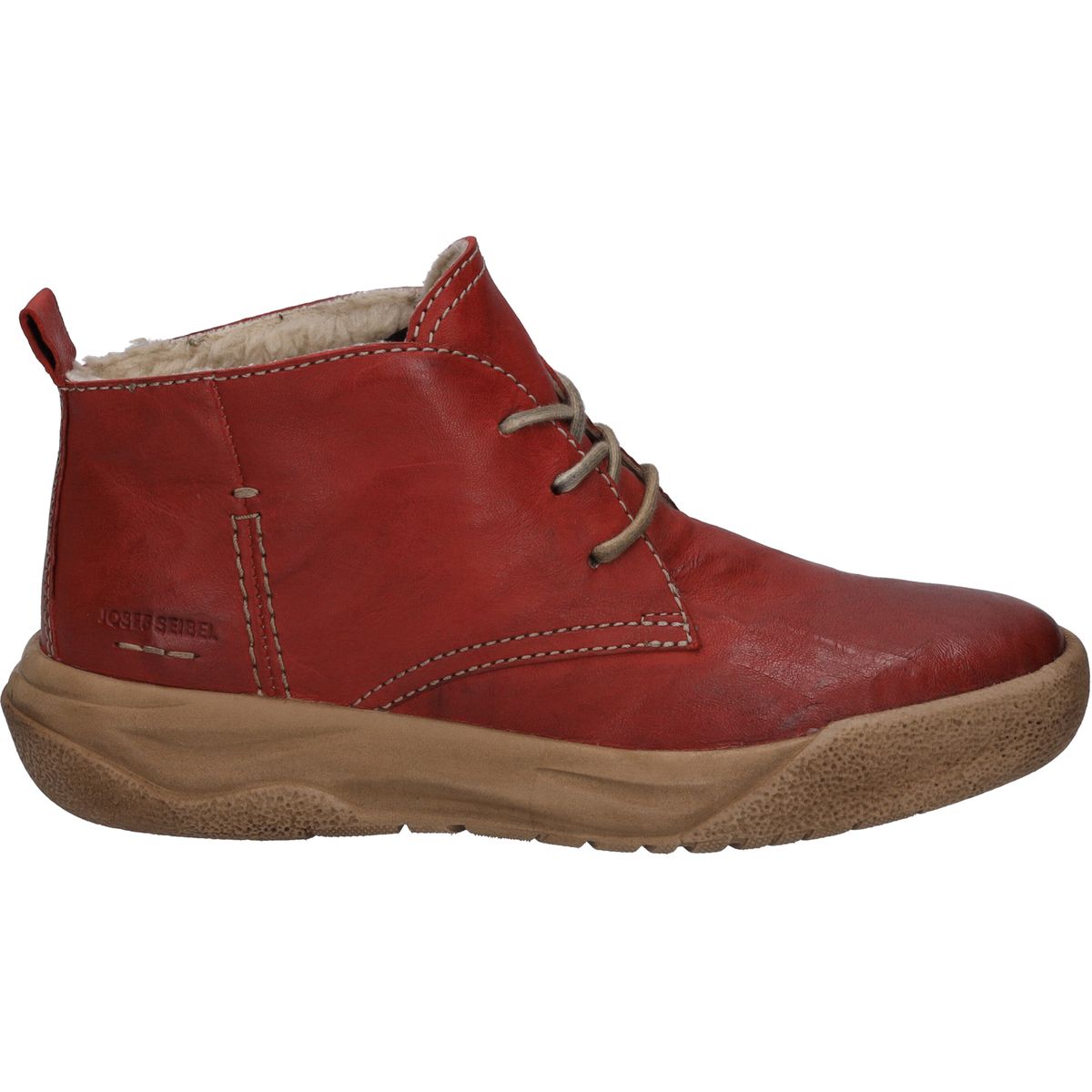 Komfortable Schnürstiefeletten aus Leder