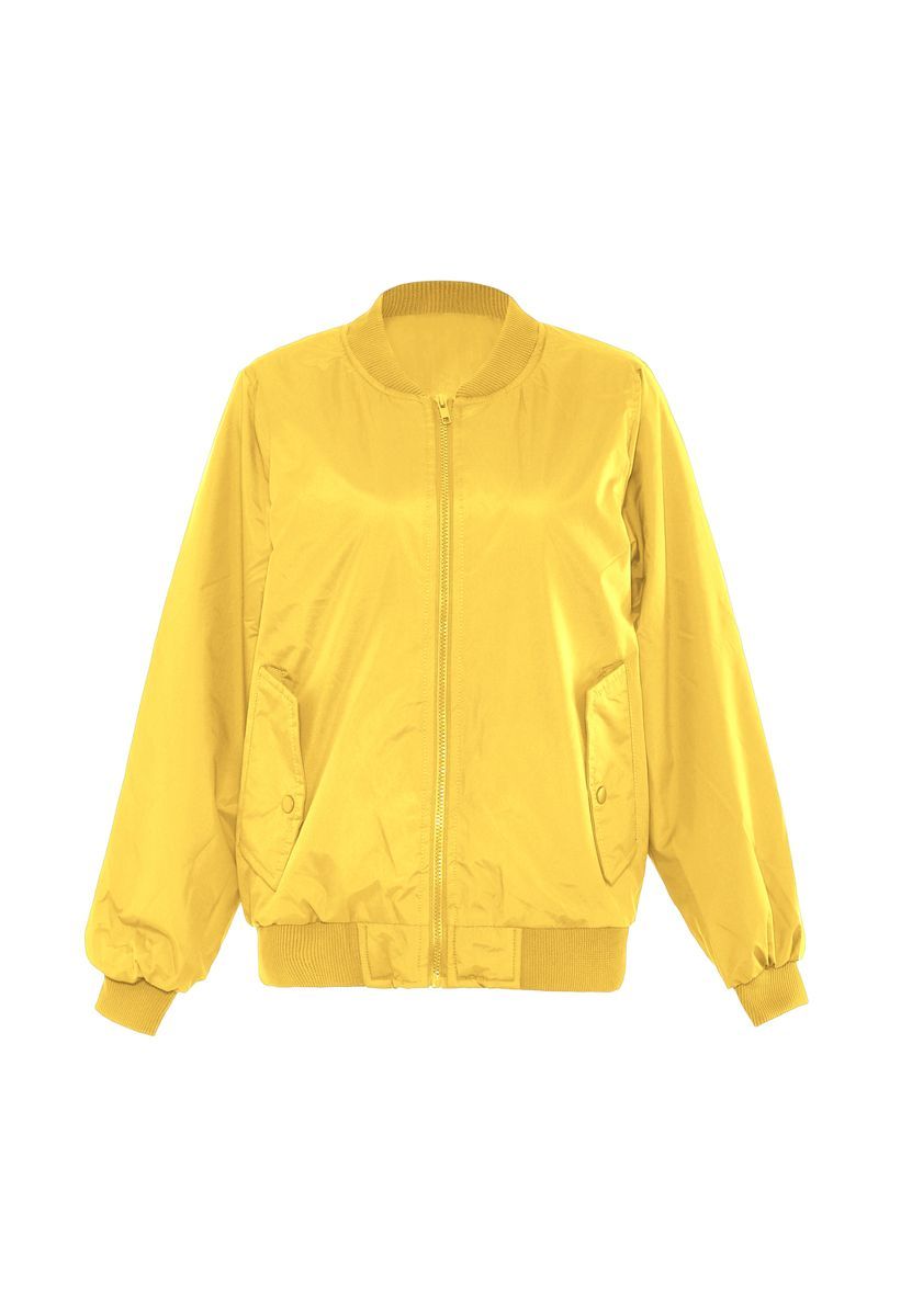 Klassische Bomberjacke mit Satinglanz