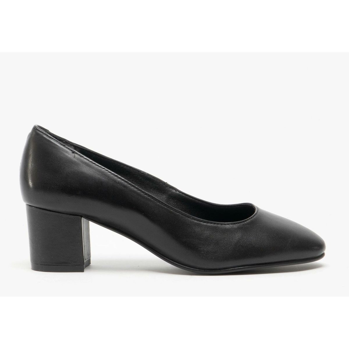 Klassische Lederpumps mit Blockabsatz