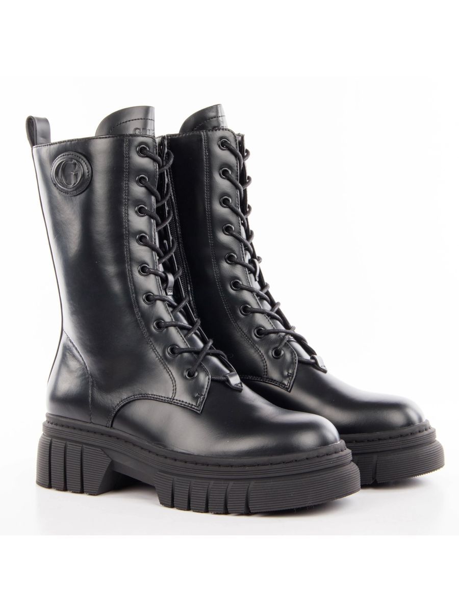 Schnür-Combat-Boots mit Profilsohle
