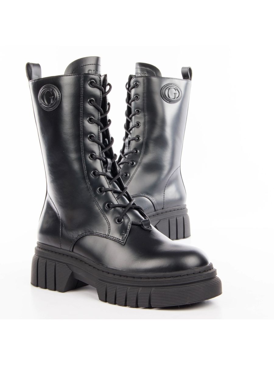 Schnür-Combat-Boots mit Profilsohle