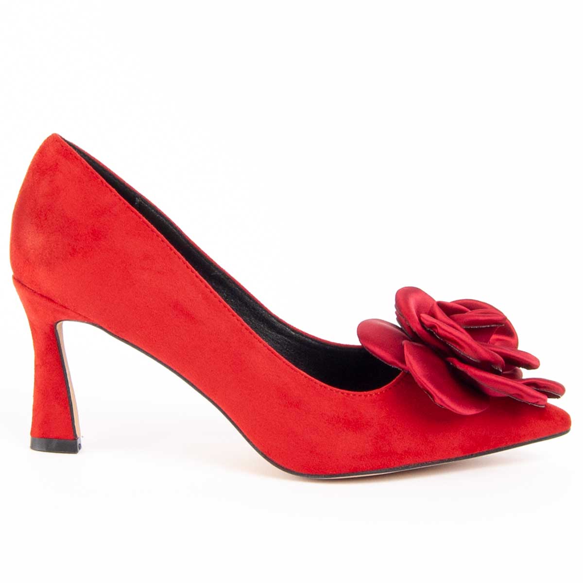 Elegante spitze Pumps mit Rosette