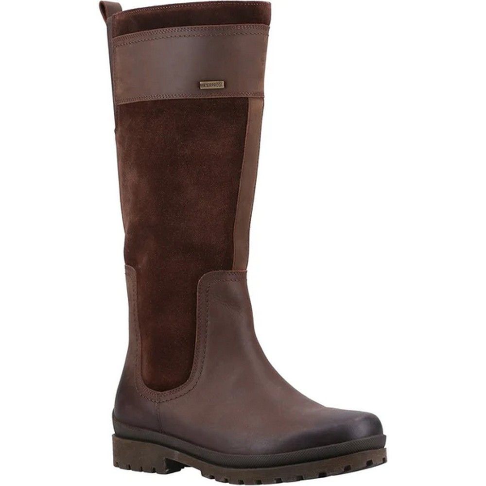 Kniehohe wasserdichte Lederstiefel im Country-Stil