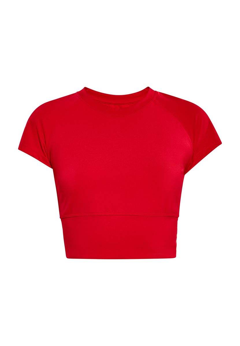 Sportliches Crop-Top mit Rundhalsausschnitt