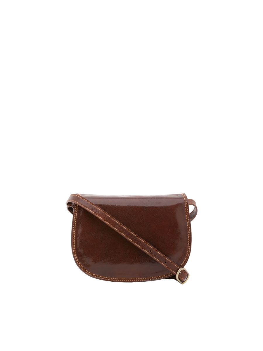 Klassische Leder-Satteltasche