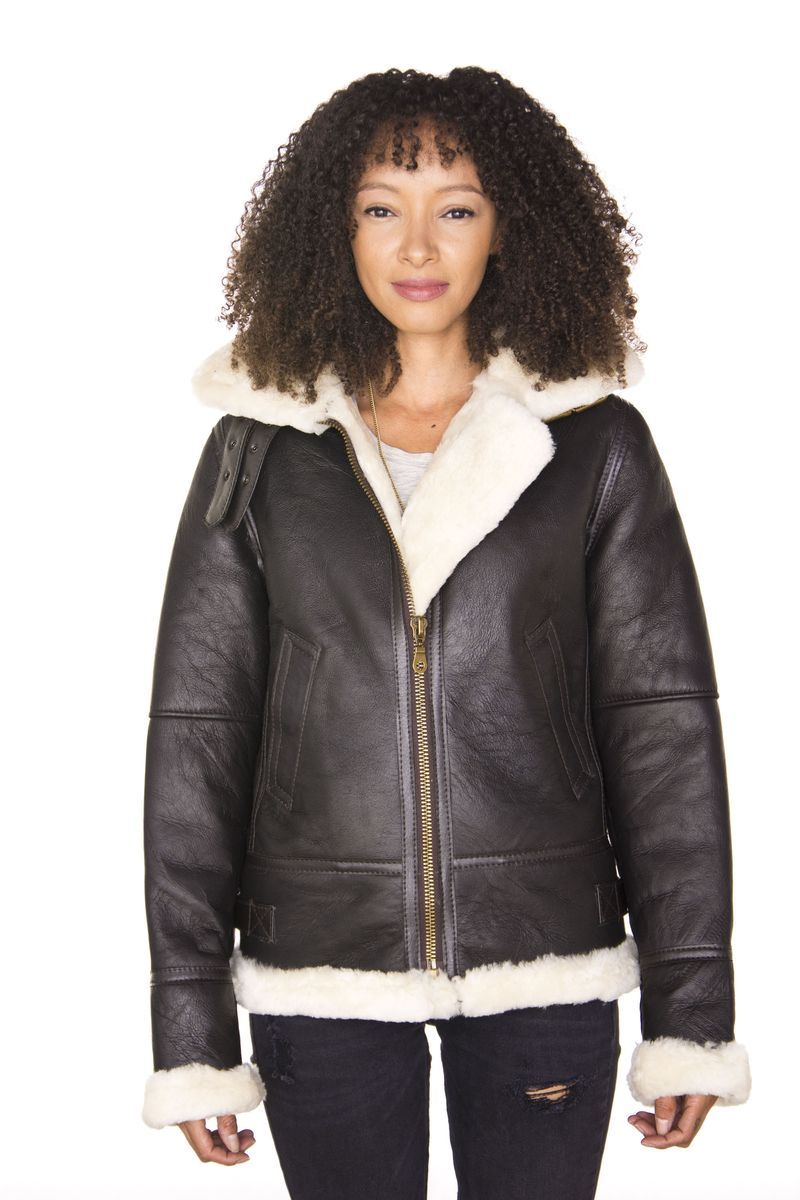 Klassische B3 Shearling Fliegerjacke