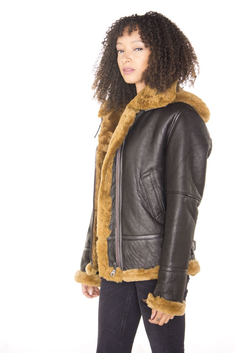 Klassische B3 Shearling Fliegerjacke