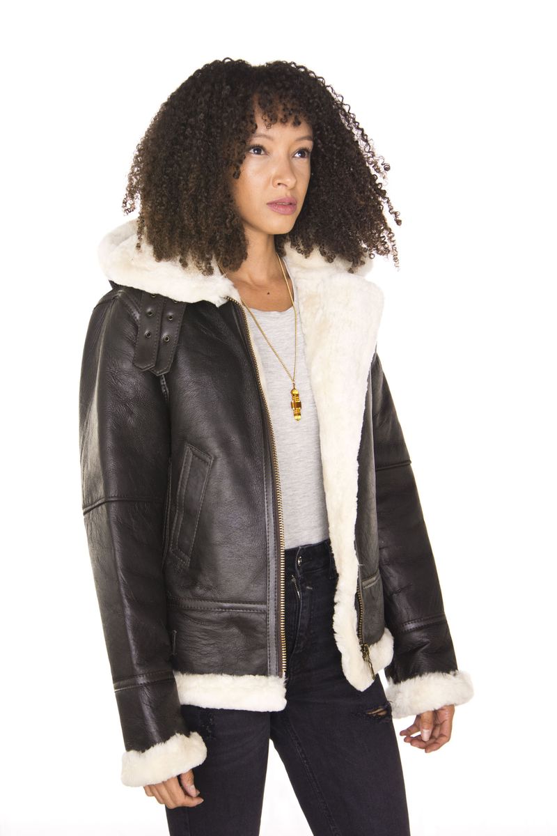 Klassische B3 Shearling Fliegerjacke