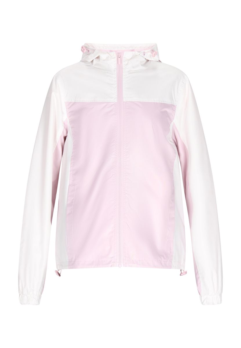 Leichter Windbreaker mit Kapuze und Blockfarben