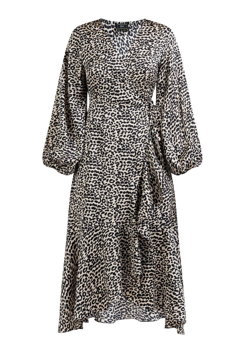 Elegantes Leoparden-Midi mit Volant