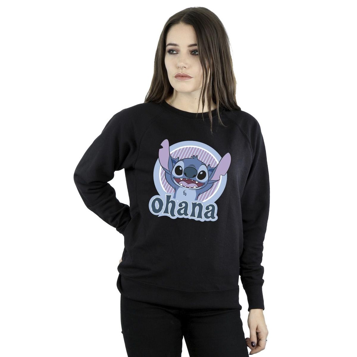 Sweatshirt mit Ohana-Kreis-Grafikprint