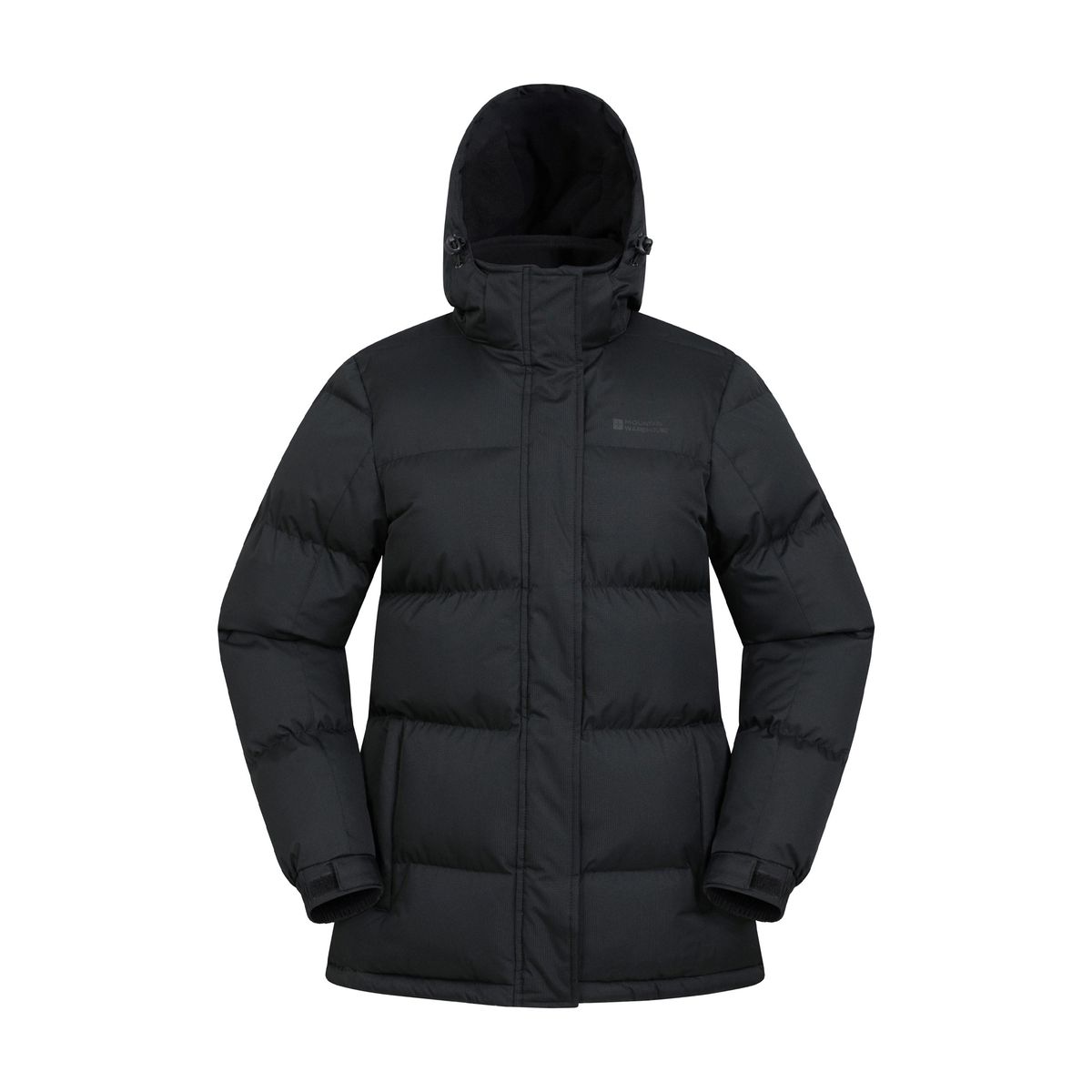 Wasserfeste Wattierte Kapuzen-Steppjacke